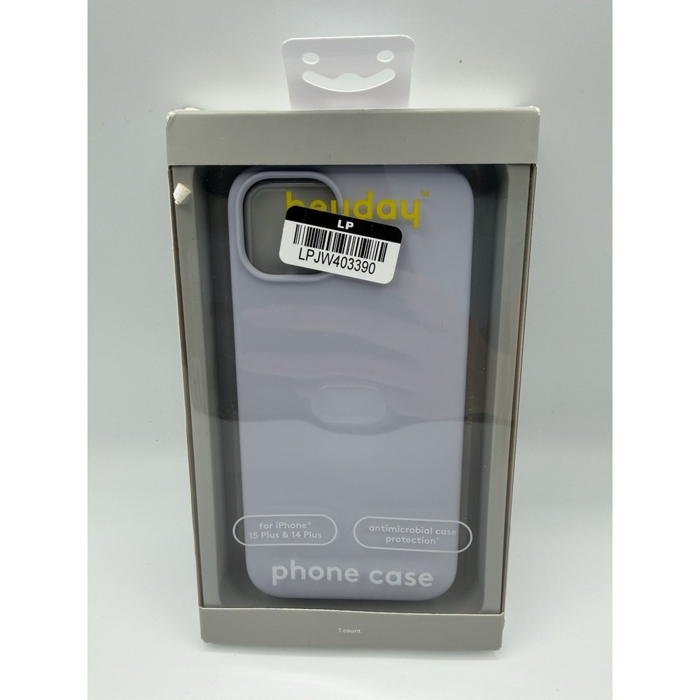 Heyday Apple iPhone 14 Plus, 15 Plus Silicone Case -Soft Purple New